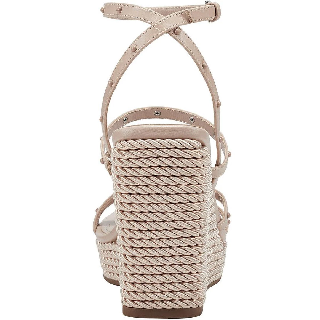 Marc Fisher Zig Womens Faux Leather Studded Wedge Sandals 5 Marc Fisher Zig Womens Faux Leather Studded Wedge Sandals - Image 3