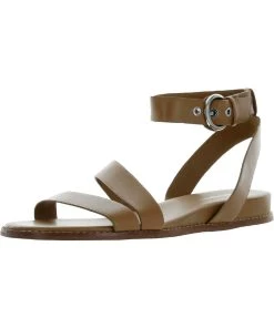 Marc Fisher Tavie Womens Leather Flat Slide Sandals