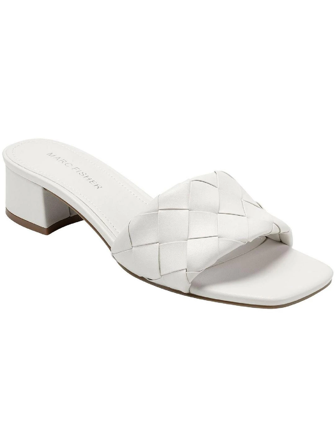 Marc Fisher Casper Womens Faux Leather Slip-On Block Heels 3 Marc Fisher Casper Womens Faux Leather Slip-On Block Heels