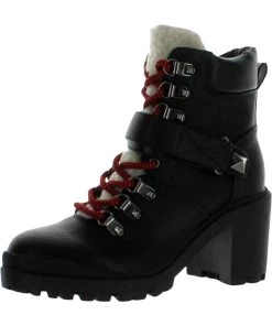 Marc Fisher Nature Womens Faux Leather Lugged Sole Ankle Boots