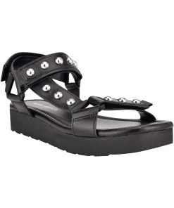 Marc Fisher Kizzy Womens Studded Adjustable Platform Sandals