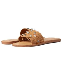 Marc Fisher Paxton Stud Slide Sandal in Medium Natural for women