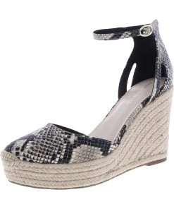 Marc Fisher Sales 46 Marc Fisher Teelan 2 Womens Platform Wedge Ankle Strap Espadrilles