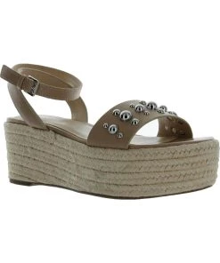 Marc Fisher Joyce Womens Ankle Strap Studded Flatform Sandals