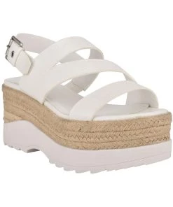 Marc Fisher Zakiya 2 Womens Crocodile Print Slingback Espadrilles