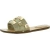 Marc Fisher Bamer Womens Faux Leather Slip On Slide Sandals