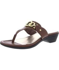 Marc Fisher Sales 14 Marc Fisher Ariana Womens Faux Leather Chain Wedge Sandals