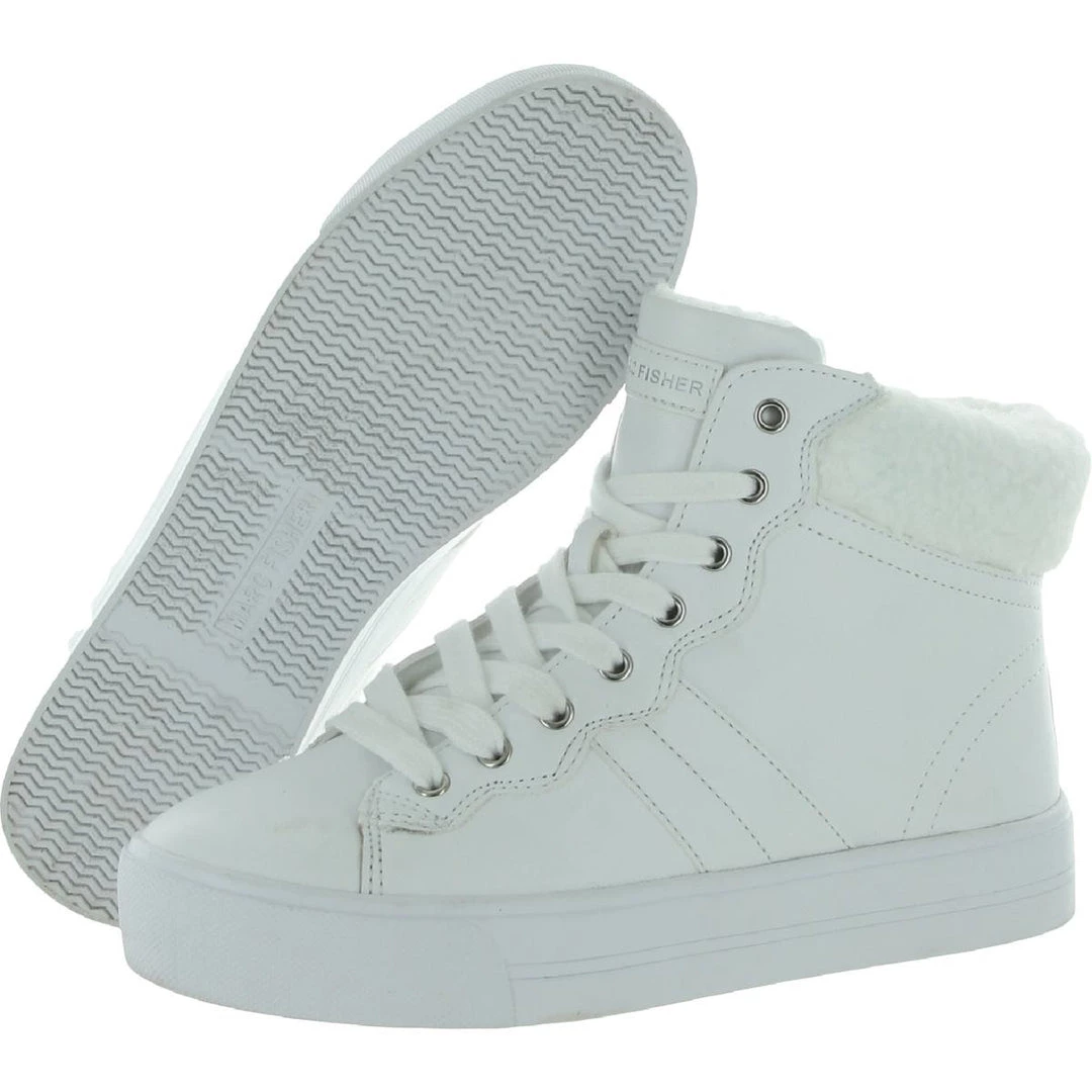 Marc Fisher Dapyr Womens Faux Leather High Top High Top Sneakers 4 Marc Fisher Dapyr Womens Faux Leather High Top High Top Sneakers - Image 2