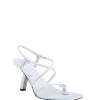 Marc Fisher Gadella Heeled Sandal In White Leather for women