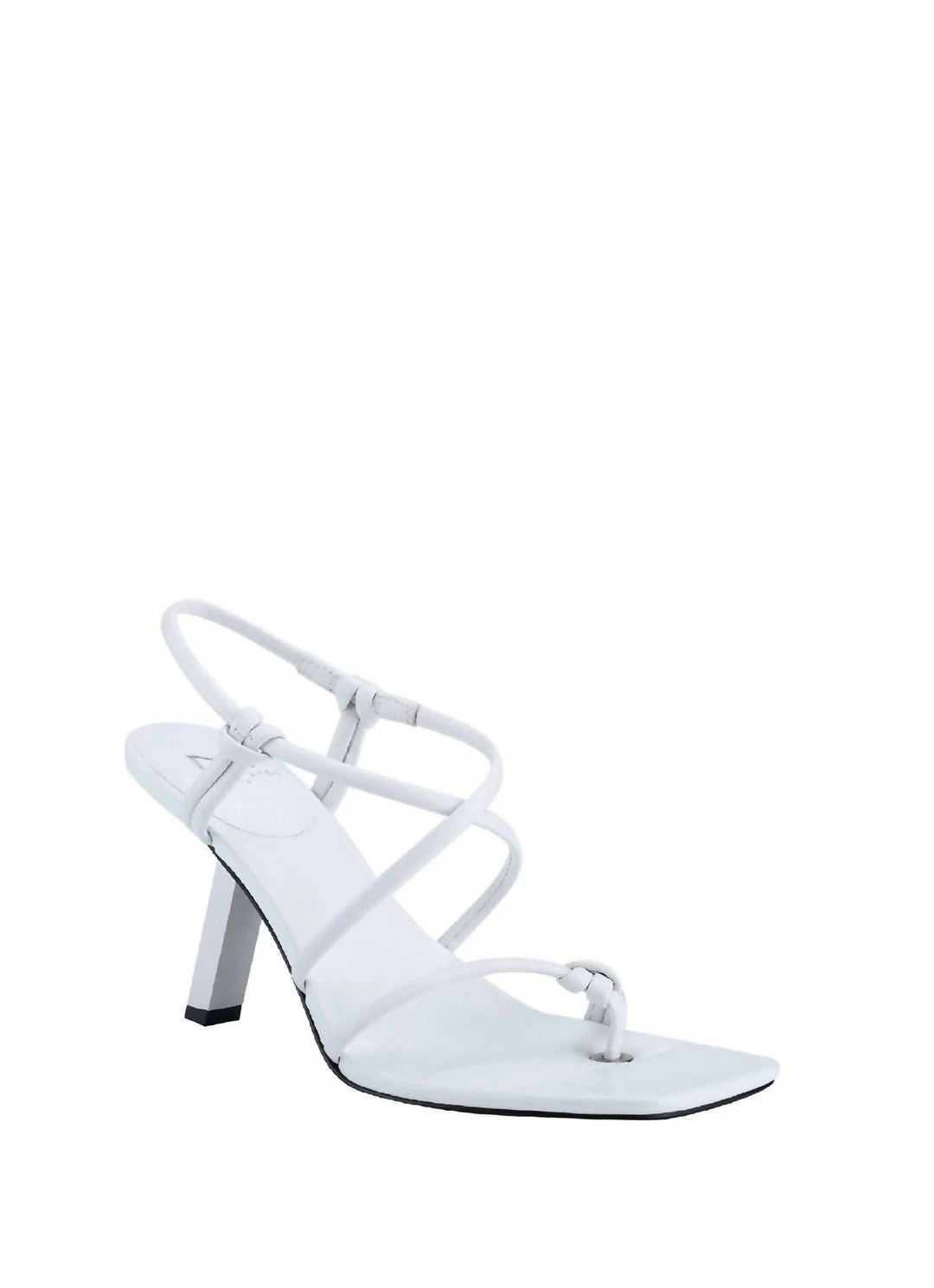 Marc Fisher Gadella Heeled Sandal In White Leather for women 3 Marc Fisher Gadella Heeled Sandal In White Leather for women