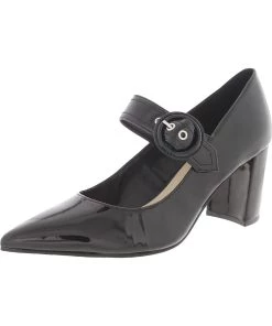 Marc Fisher Carney 2 Womens Faux Patent Leather Pump Block Heels
