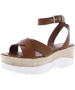 Marc Fisher Zarita Womens Leather Strappy Espadrilles