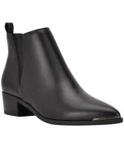 Marc Fisher Mady2 Womens Faux Leather Pointed Toe Ankle Boots