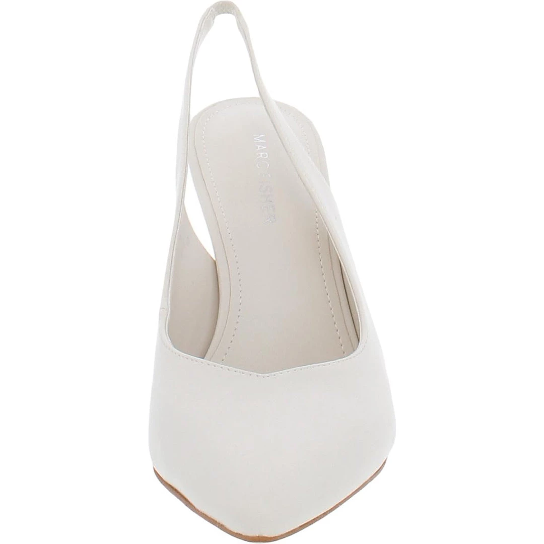 Marc Fisher Scully4 Womens Faux Leather Pumps Slingback Heels 4 Marc Fisher Scully4 Womens Faux Leather Pumps Slingback Heels - Image 2