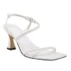 Marc Fisher Davia Heeled Sandal in Ivory Leather for women