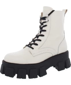 Marc Fisher Happy Womens Suede Lugged Sole Combat & Lace-up Boots