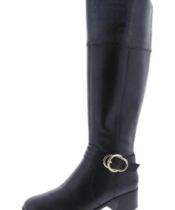 Marc Fisher Womens Embossed Leather Knee-High Boots