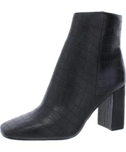 Marc Fisher Nebula 2 Womens Faux Leather Zipper Ankle Boots