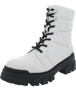 Marc Fisher Amita 3 Womens Faux Leather Lugged Sole Ankle Boots