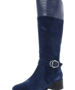 Marc Fisher Hailin Womens Wide Calf Embossed Knee-High Boots