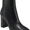 Marc Fisher Nebula Womens Leather Block Heel Ankle Boots