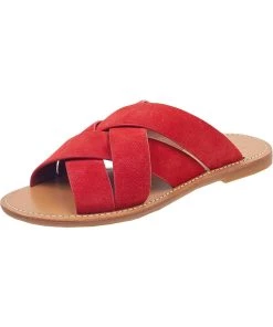 Marc Fisher Raida Womens Suede Slip on Slide Sandals