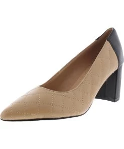 Marc Fisher Caylen Womens Leather Slip On Block Heels