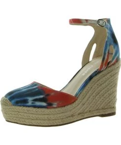 Marc Fisher Sales 44 Marc Fisher Teelan Womens Canvas Wedge Espadrilles