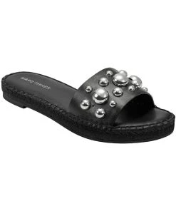 Marc Fisher Beira Womens Faux Leather Mules Slide Sandals