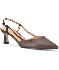 Marc Fisher Caira 2 Womens Faux Leather Cushioned Insole Kitten Heels