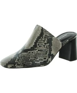 Marc Fisher Fanna2 Womens Faux Leather Snake Print Mules