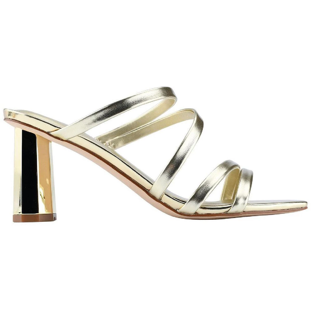 Marc Fisher Kristin Womens Faux Leather Slip On Strappy Sandals 4 Marc Fisher Kristin Womens Faux Leather Slip On Strappy Sandals - Image 2