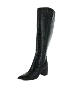 Marc Fisher Retie 4 Womens Leather Embossed Over-The-Knee Boots